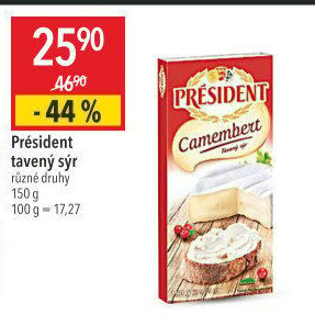 Tavené sýry Président