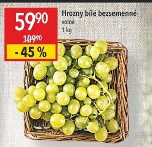 Hrozny bílé bezsemenné