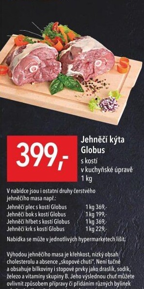 Jehněčí kýta s kostí Globus
