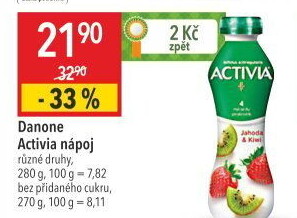 Jogurtový nápoj Activia Danone