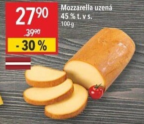 Sýr Mozzarella cihla uzená 45%