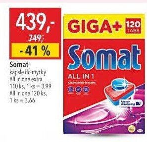 Tablety do myčky All in 1 Somat