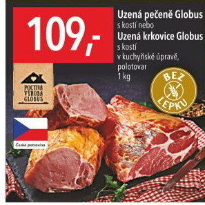 Uzená pečeně s kostí Globus
