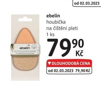Houbička na čištění pleti Ebelin
