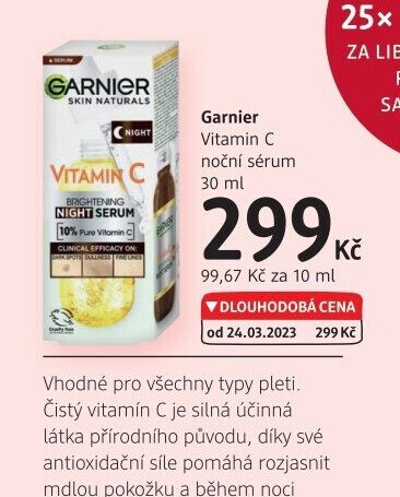 Pleťové rozjasňující sérum Vitamin C Garnier