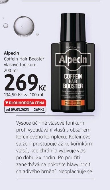 Tonikum proti vypadávání vlasů Alpecin