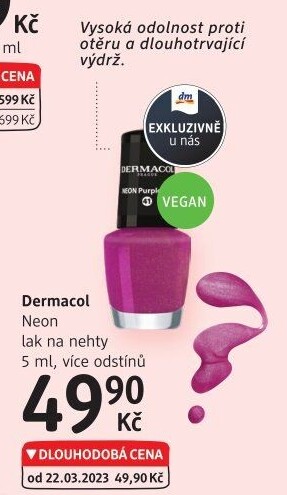 Veganský lak na nehty Neon Dermacol