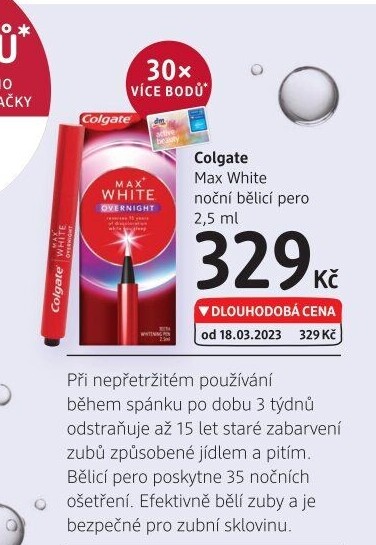 Zubní pero bělicí Max White Colgate