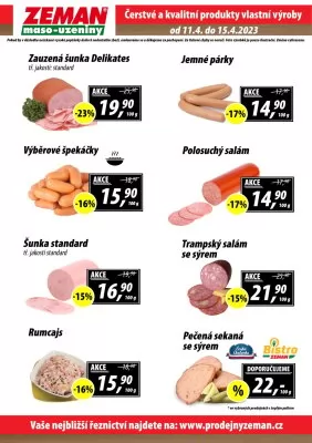 akční leták ZEMAN maso - uzeniny 11.4.2023-15.4.2023