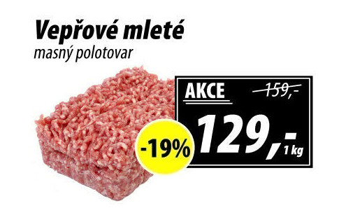 Maso mleté vepřové