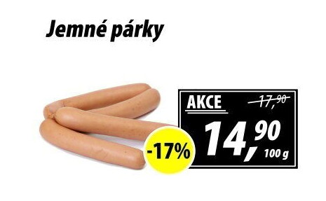 Párky jemné