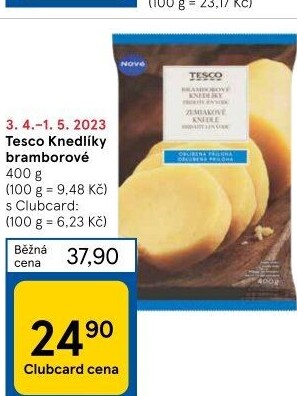 Knedlík bramborový Tesco