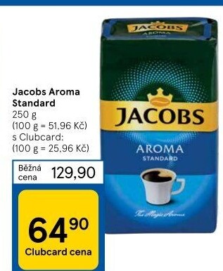 Mletá káva Jacobs Aroma Standard