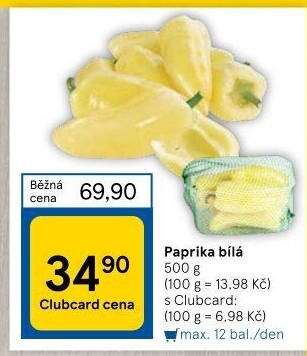 Paprika bílá