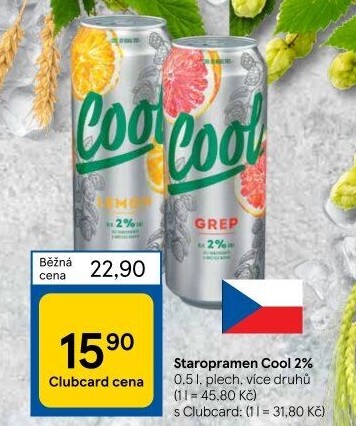 Pivo ochucené Staropramen Cool