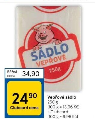 Sádlo vepřové škvařené