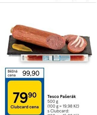 Salám Pašerák Tesco
