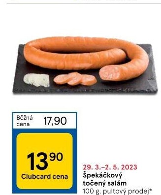 Salám špekáčkový točený