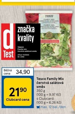 Salát Family mix Tesco