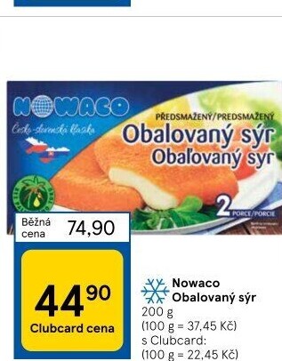 Sýr obalovaný mražený Nowaco