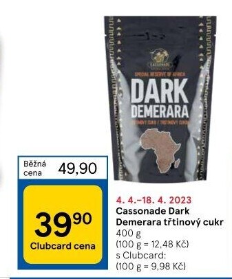 Třtinový cukr Dark Demerara Cassonade
