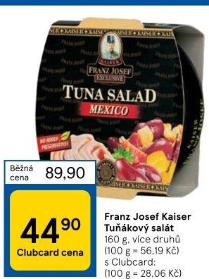 Tuňákový salát Exclusive Franz Josef Kaiser