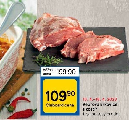 Vepřová krkovice s kostí