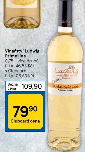 Vína Prime Line Vinařství Ludwig
