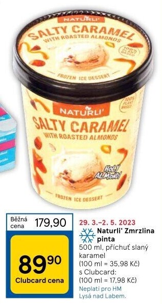 Zmrzlina v kelímku Vegan Naturli'