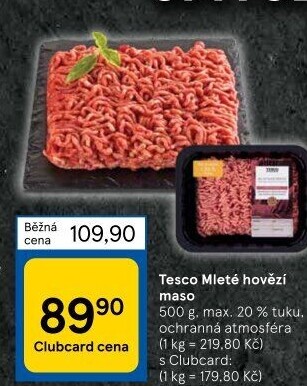 Hovězí mleté maso Tesco