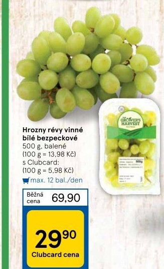 Hrozny bílé bezsemenné The Grower'