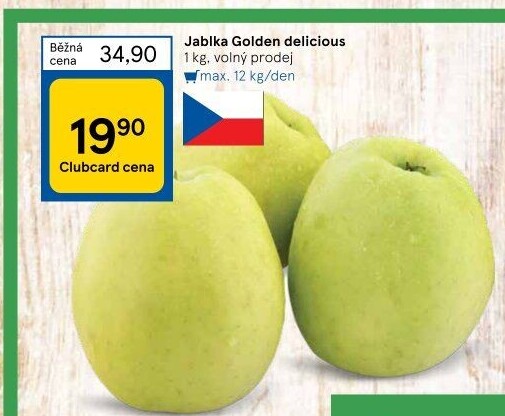 Jablka Golden Delicious