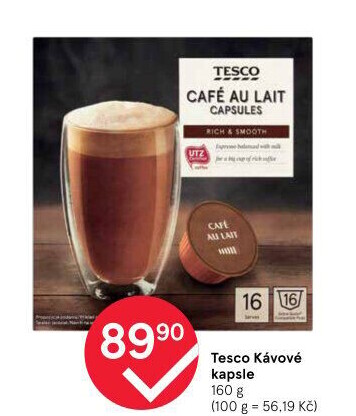 Kávové kapsle Tesco