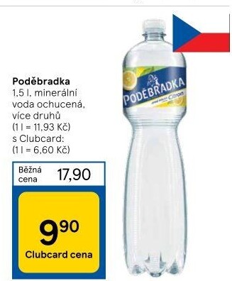 Ochucená voda Poděbradka