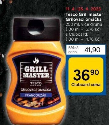 Omáčka grilovací Grill Master Tesco