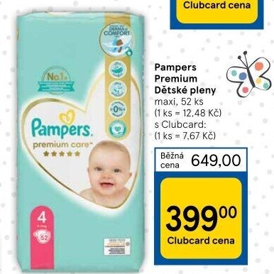 Pleny dětské Pampers Premium Care