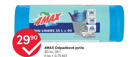 Pytle na odpadky 35 l 4Max