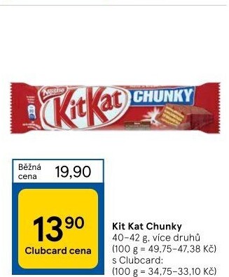 Tyčinka Chunky Kit Kat Nestlé