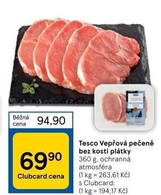 Vepřová pečeně bez kosti Tesco