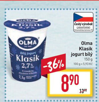 Bílý jogurt Klasik Olma
