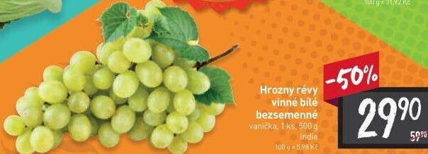 Hrozny bílé bezsemenné