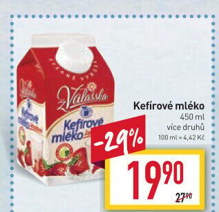 Kefírové mléko ochucené Mlékárna Valašské Meziříčí