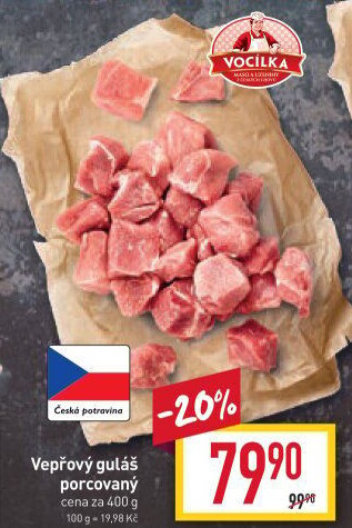 Maso na guláš vepřové Vocílka