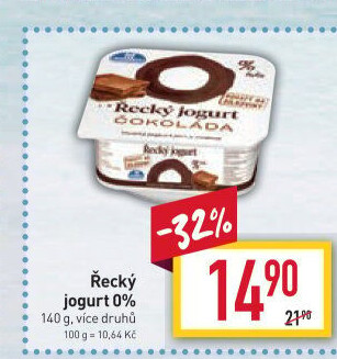 Ochucený jogurt řecký 0% Milko
