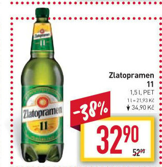 Pivo světlý ležák 11° Zlatopramen