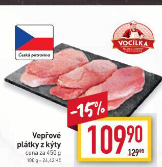 Řízky vepřové z kýty Vocílka