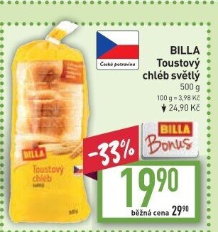 Toustový chléb Billa