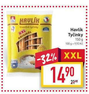 Tyčinky trvanlivé se sýrem a solí Havlík