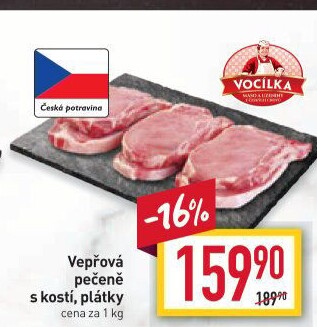 Vepřová pečeně s kostí Vocílka