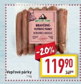 Vepřové párky Kostelecké uzeniny
